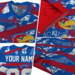 customized kansas jayhawks camo shatter blue jersey best selling
