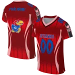 customized kansas jayhawks dynamic dots crimson jersey best selling