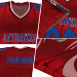 customized kansas jayhawks dynamic dots crimson jersey best selling