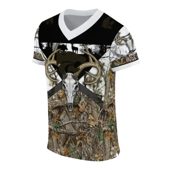 customized kansas state wildcats antler skull camouflage hunting jersey fashion forward