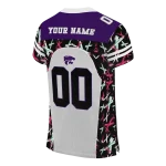 customized kansas state wildcats brushstroke xs grey black jersey best selling