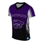customized kansas state wildcats halftone flow purple black jersey best selling