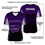 customized kansas state wildcats halftone flow purple black jersey best selling