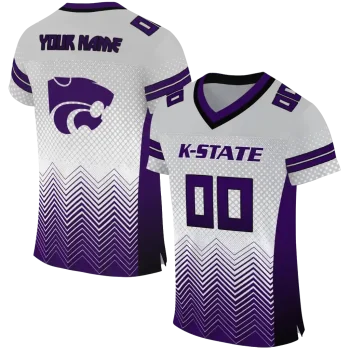 customized kansas state wildcats halftone sweep grey black jersey best selling