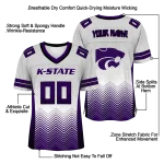 customized kansas state wildcats halftone sweep grey black jersey best selling