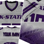 customized kansas state wildcats halftone sweep grey black jersey best selling