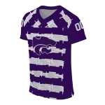 customized kansas state wildcats layered grids purple jersey best selling
