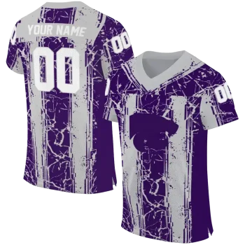 customized kansas state wildcats rugged stripes purple jersey best selling