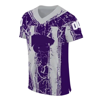 customized kansas state wildcats rugged stripes purple jersey fashion forward
