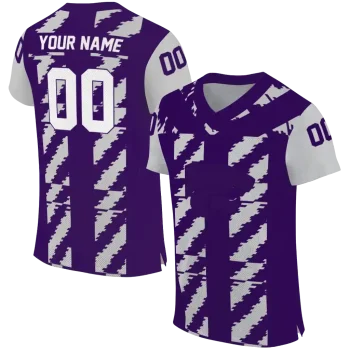 customized kansas state wildcats stripe block purple jersey best selling