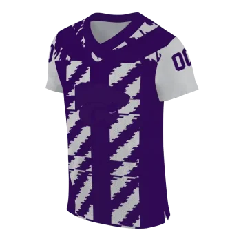 customized kansas state wildcats stripe block purple jersey fashion forward