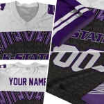 customized kansas state wildcats tire arrows purple black white jersey best selling