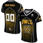 customized kennesaw state owls halftone slant gold black jersey best selling