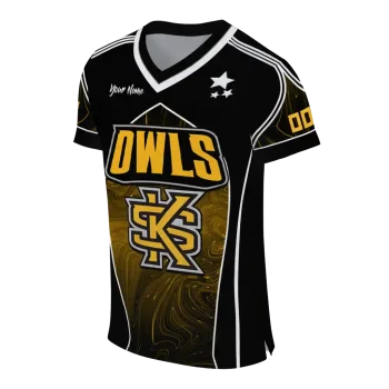customized kennesaw state owls halftone slant gold black jersey fashion forward