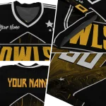 customized kennesaw state owls halftone slant gold black jersey best selling