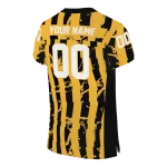 customized kennesaw state owls stripe splatter gold jersey best selling
