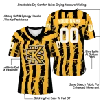 customized kennesaw state owls stripe splatter gold jersey best selling