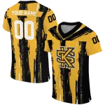 customized kennesaw state owls striped texture gold jersey best selling
