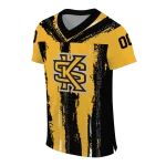 customized kennesaw state owls striped texture gold jersey best selling