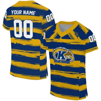 customized kent state golden flashes art stripe navy blue jersey best selling