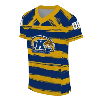 customized kent state golden flashes art stripe navy blue jersey fashion forward