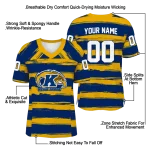 customized kent state golden flashes art stripe navy blue jersey best selling