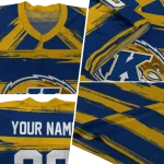 customized kent state golden flashes art stripe navy blue jersey best selling
