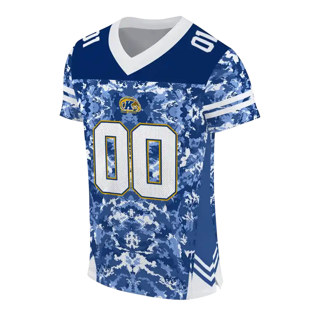 customized kent state golden flashes mirrored pattern navy blue jersey fashion forward customized kent state golden flashes mirrored pattern navy blue jersey fashion forward