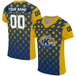 customized kent state golden flashes stacked rectangle navy blue jersey best selling