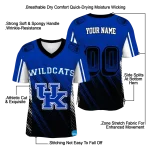 customized kentucky wildcats halftone flow blue black jersey best selling