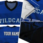customized kentucky wildcats halftone flow blue black jersey best selling