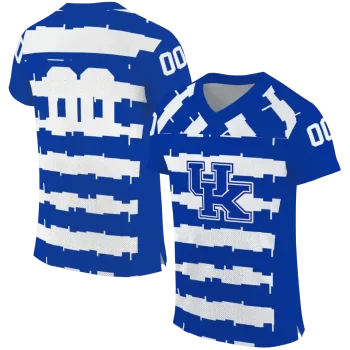 customized kentucky wildcats layered grids blue jersey best selling