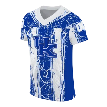 customized kentucky wildcats rugged stripes blue jersey fashion forward