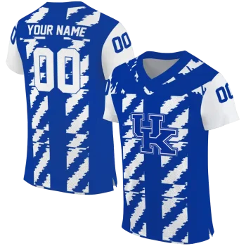 customized kentucky wildcats stripe block blue jersey best selling