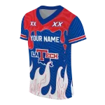 customized la tech dripping flames blue white jersey best selling
