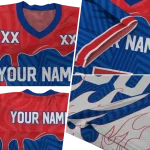 customized la tech dripping flames blue white jersey best selling