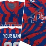 customized la tech stripe splatter blue jersey best selling