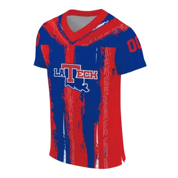 customized la tech striped texture blue jersey fashion forward