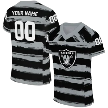 customized las vegas raiders art stripe black jersey best selling