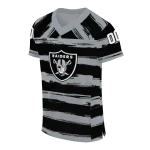 customized las vegas raiders art stripe black jersey best selling