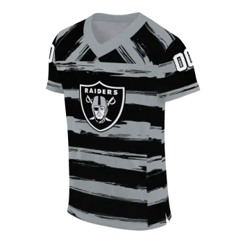 customized las vegas raiders art stripe black jersey fashion forward