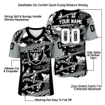 customized las vegas raiders camo shatter black jersey best selling
