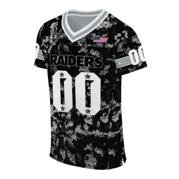 customized las vegas raiders camouflage abstract black jersey fashion forward