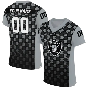 customized las vegas raiders stacked rectangle black jersey best selling
