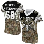 customized liberty flames antler skull camouflage hunting jersey best selling