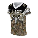 customized liberty flames antler skull camouflage hunting jersey best selling