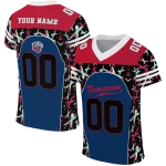 customized liberty flames brushstroke xs blue black jersey best selling