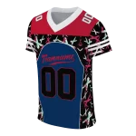 customized liberty flames brushstroke xs blue black jersey best selling