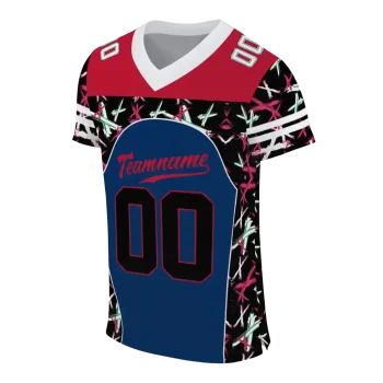 customized liberty flames brushstroke xs blue black jersey fashion forward