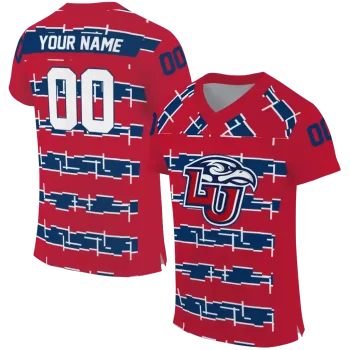 customized liberty flames layered grids red jersey best selling